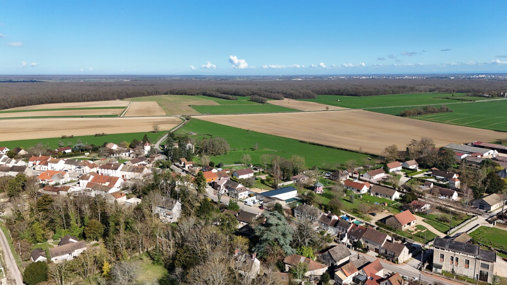 Village de Champforgeuil vue drone