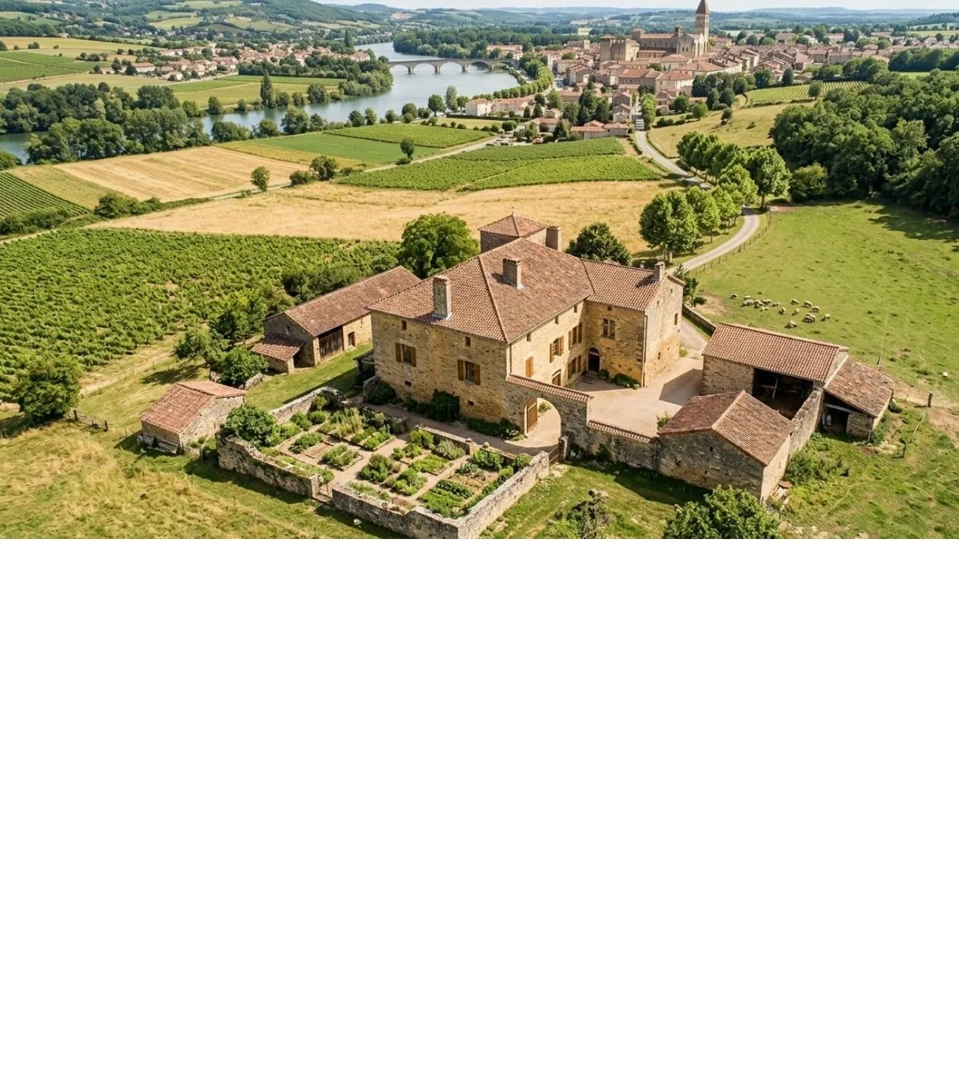 Vue aérienne domaine Bourgogne
